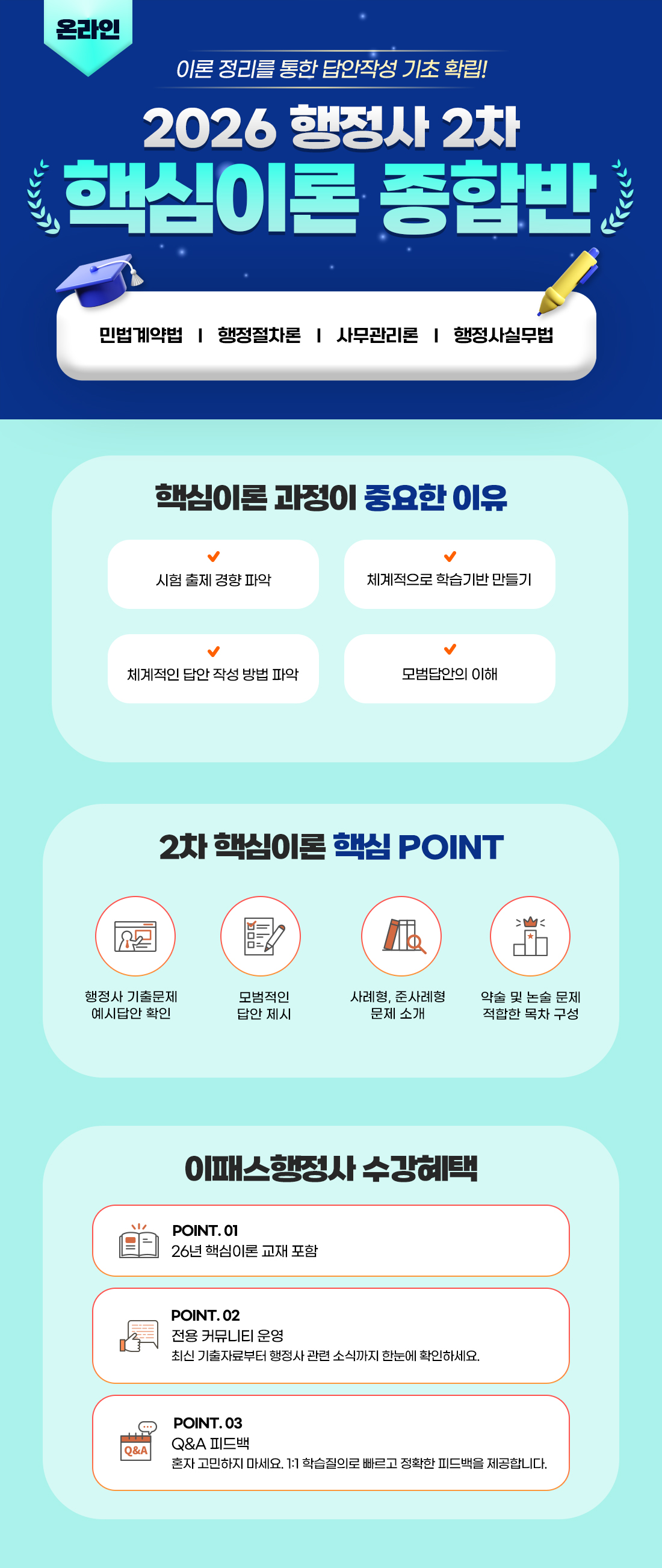 행정사 2차 핵심이론 종합반 온라인