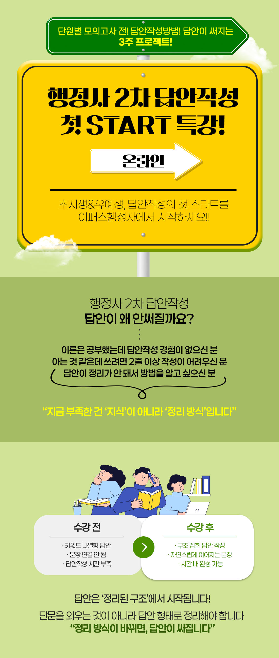 행정사 2차 답안작성 첫 START 특강