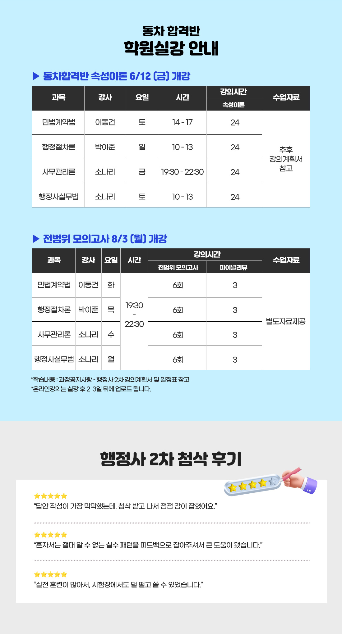 2026 행정사 2차 동차합격반 오프라인